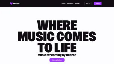Screenshot of Deezer.com