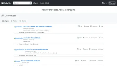 Screenshot preview of gist.github.com