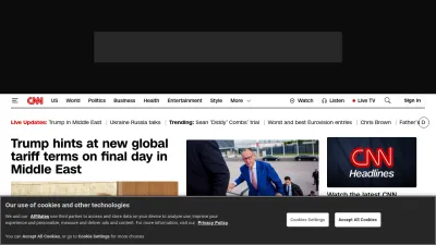 Screenshot preview of cnn.com
