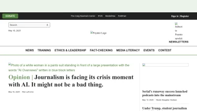 Screenshot of Poynter.org