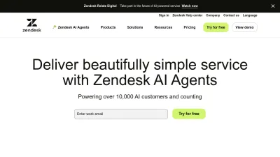 Screenshot of Zendesk.com