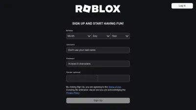 Screenshot of Roblox.com