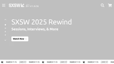 Screenshot preview of sxsw.com