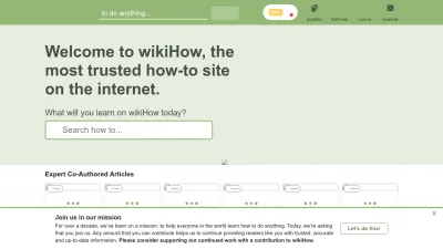 Screenshot preview of wikihow.com
