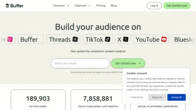 Screenshot preview of buffer.com