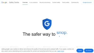 Screenshot preview of safety.google