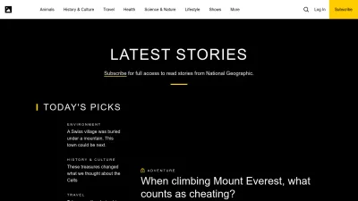 Screenshot preview of nationalgeographic.com