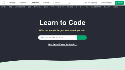 Screenshot of W3schools.com