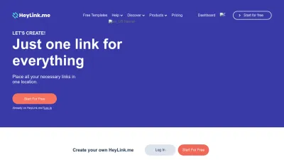 Screenshot of Heylink.me
