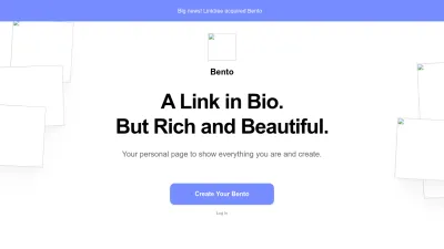 Screenshot preview of bento.me