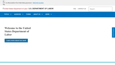 Screenshot preview of dol.gov