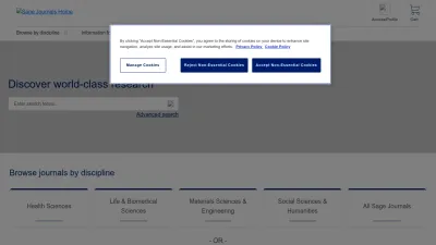 Screenshot of Journals.sagepub.com