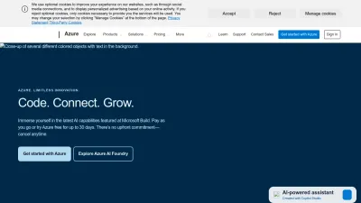 Screenshot preview of azure.microsoft.com