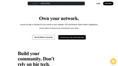 Screenshot preview of minds.com