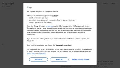 Screenshot preview of engadget.com