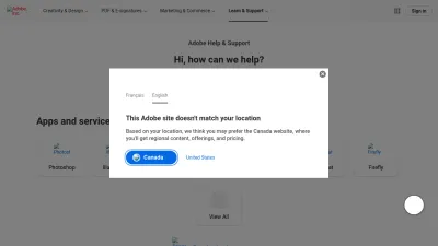 Screenshot of Helpx.adobe.com