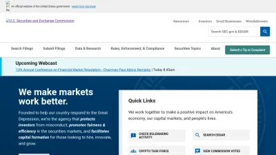 Screenshot preview of sec.gov
