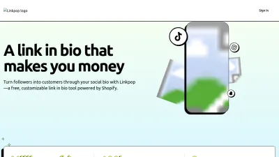 Screenshot preview of linkpop.com