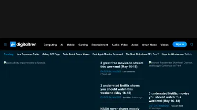 Screenshot preview of digitaltrends.com