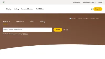 Screenshot of Ups.com