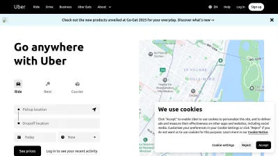 Screenshot preview of uber.com