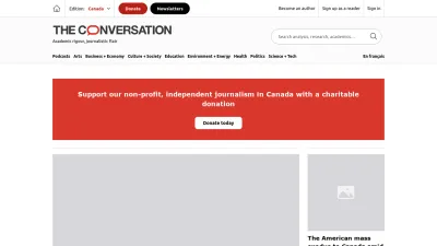 Screenshot preview of theconversation.com