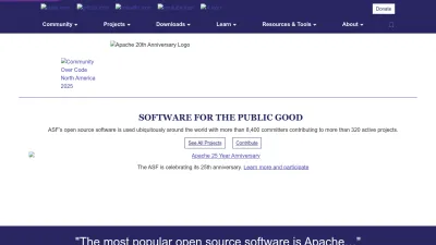 Screenshot preview of apache.org