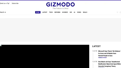 Screenshot preview of gizmodo.com