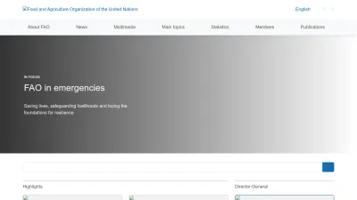Screenshot preview of fao.org