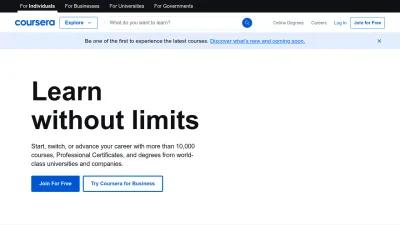 Screenshot preview of coursera.org