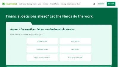 Screenshot of Nerdwallet.com