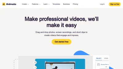Screenshot preview of animoto.com