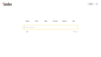 Screenshot of Yandex.com