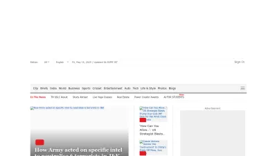 Screenshot of Timesofindia.indiatimes.com