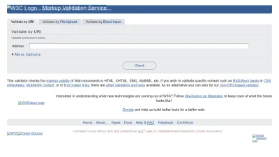 Screenshot of Validator.w3.org