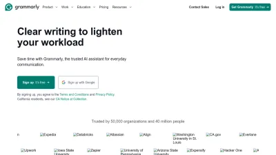 Screenshot of Grammarly.com