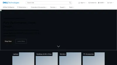 Screenshot of Dell.com