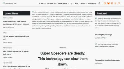Screenshot of Popsci.com
