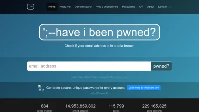 Screenshot of Haveibeenpwned.com