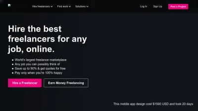 Screenshot of Freelancer.com