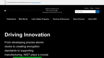 Screenshot of Nist.gov