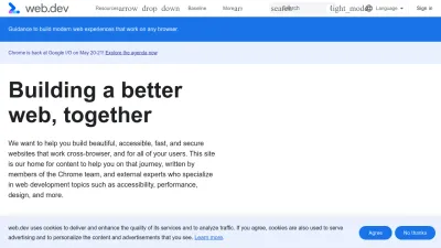 Screenshot preview of web.dev