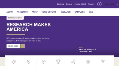 Screenshot of Washington.edu