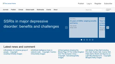 Screenshot of Thelancet.com