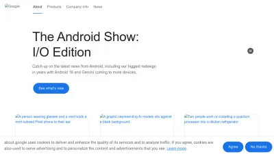 Screenshot preview of about.google