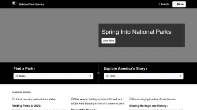 Screenshot preview of nps.gov