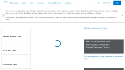 Screenshot of Americanexpress.com