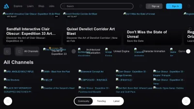 Screenshot of Artstation.com