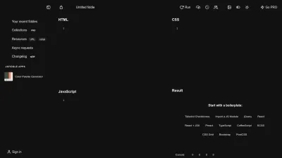 Screenshot preview of jsfiddle.net