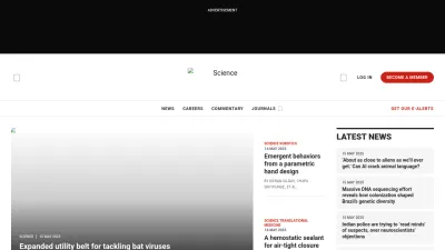 Screenshot of Sciencemag.org